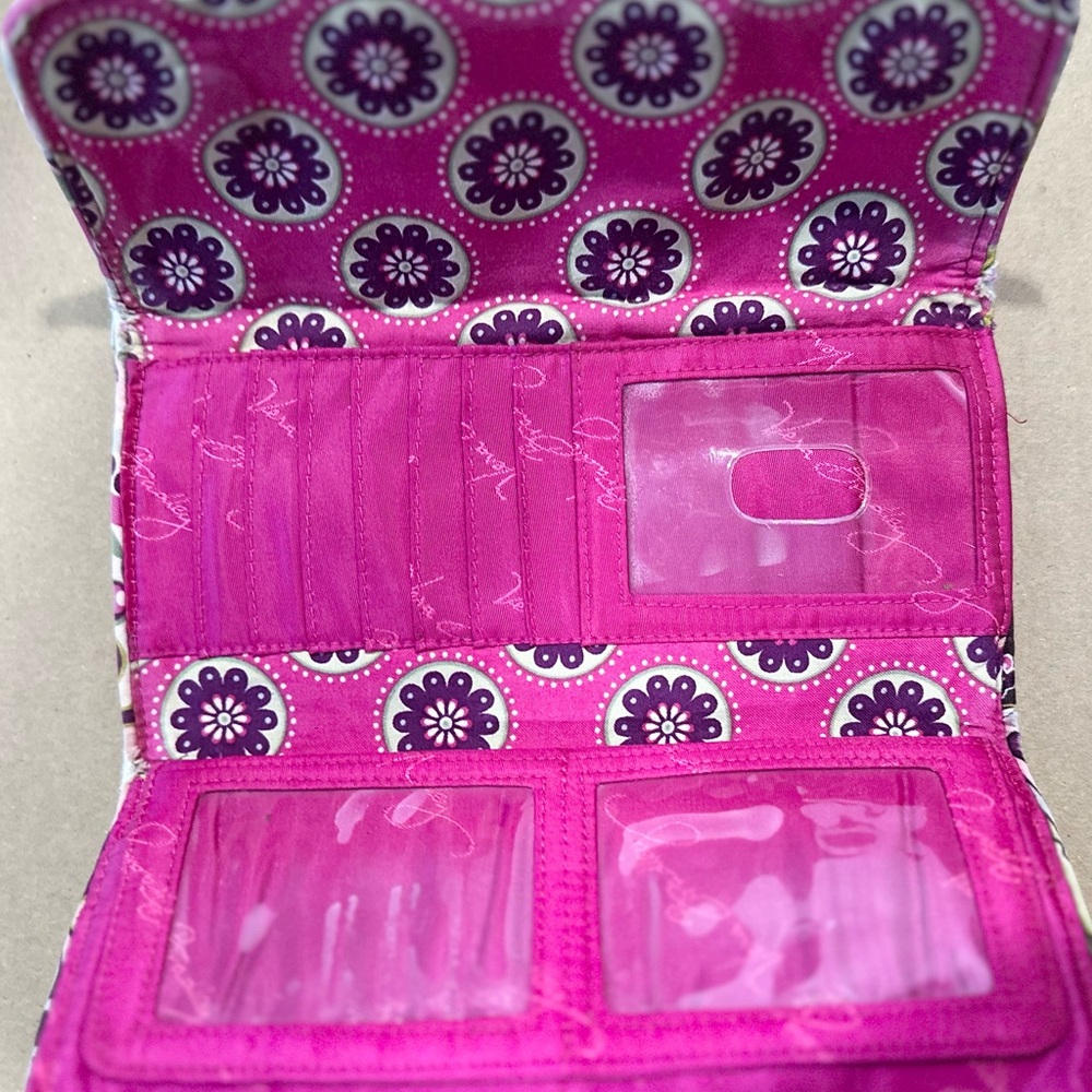 Vera Bradley Pink and Purple Patterned Clutch - Picture 2 of 6